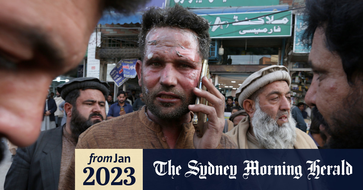 Peshawar mosque bombing Nearly 100 police officers ki